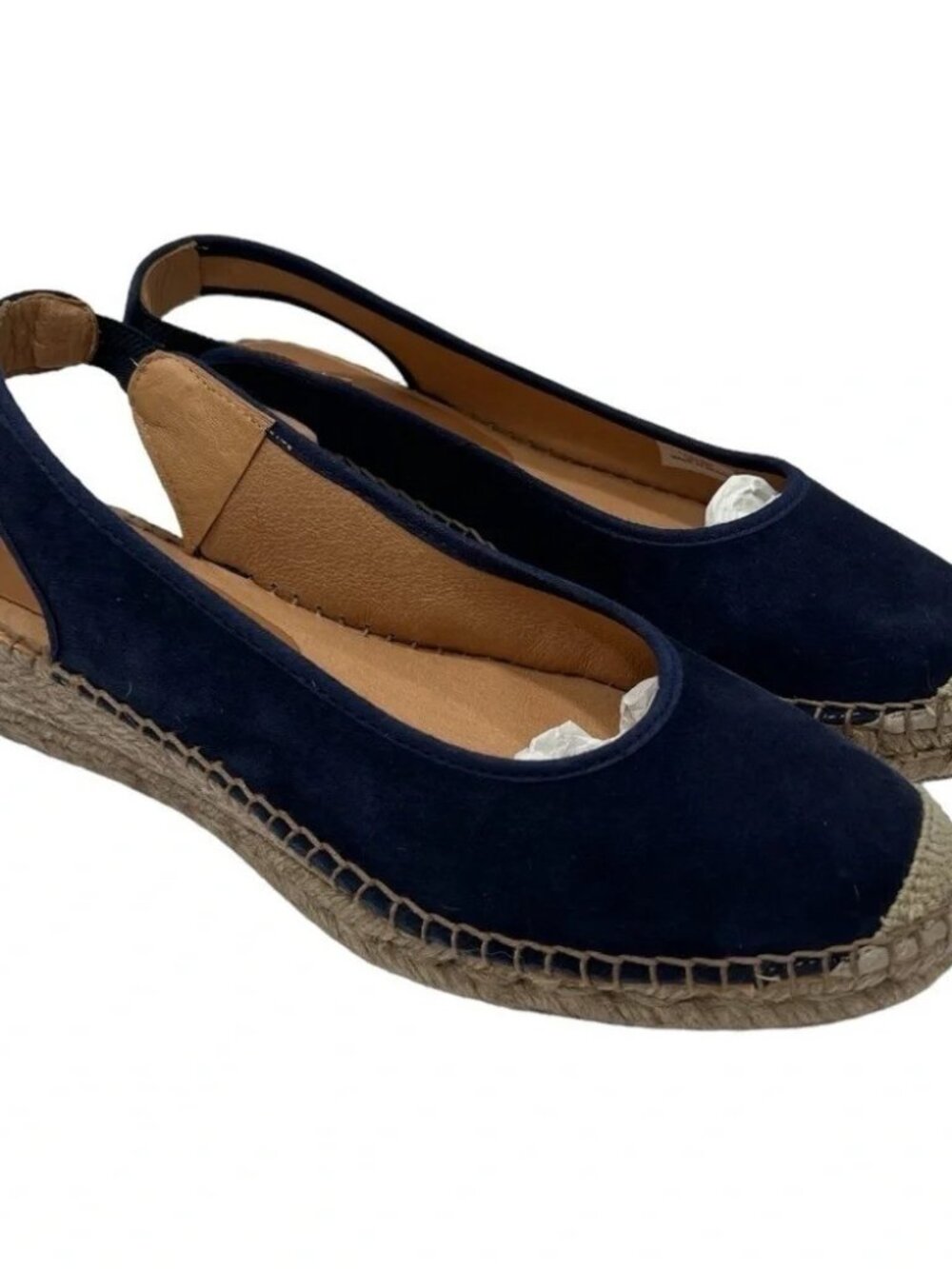 Patricia Green Valencia Closed Toe Slingback Espadrille Size 9 Navy